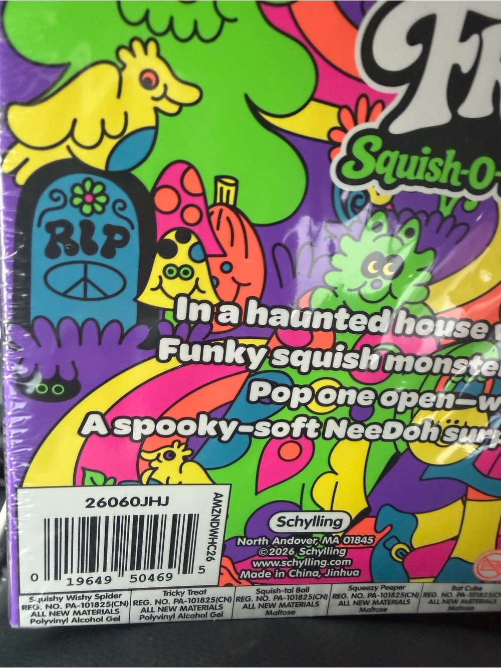 NeeDoh Funky Frights Squish-O-Ween Countdown – Neon Multi - Picture 3 of 4